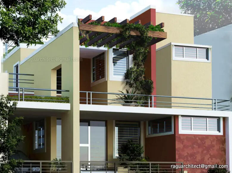 Client- Dr.Elangovan Project Cost 50Lakhs. Comlpeted in 2009 Modern house Simple