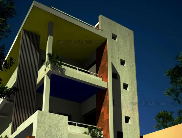 Client- Dr.Elangovan Project Cost 50Lakhs. Comlpeted in 2009 Modern house Simple